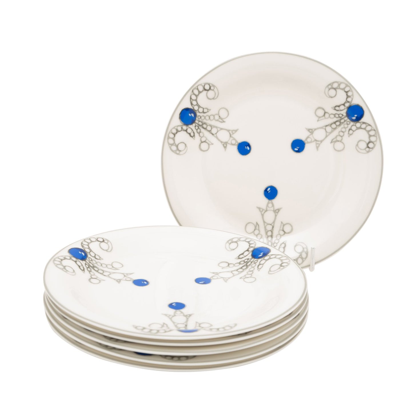 L'atelier FB Sapphire Coupe Shape Salad Plate Set - 23 x 23 cm, 6 Pieces - TC 4716 011 - Jashanmal Home