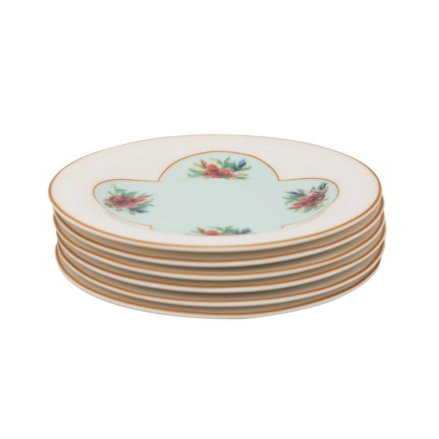 L'atelier FB Pastel Coupe Shape Round Cookies Plate Set - 16 cm, 6 Pieces - TC 4717 013 - Jashanmal Home