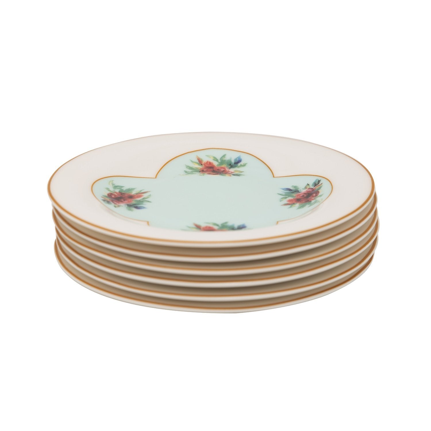 L'atelier FB Pastel Coupe Shape Round Cookies Plate Set - 16 cm, 6 Pieces - TC 4717 013 - Jashanmal Home