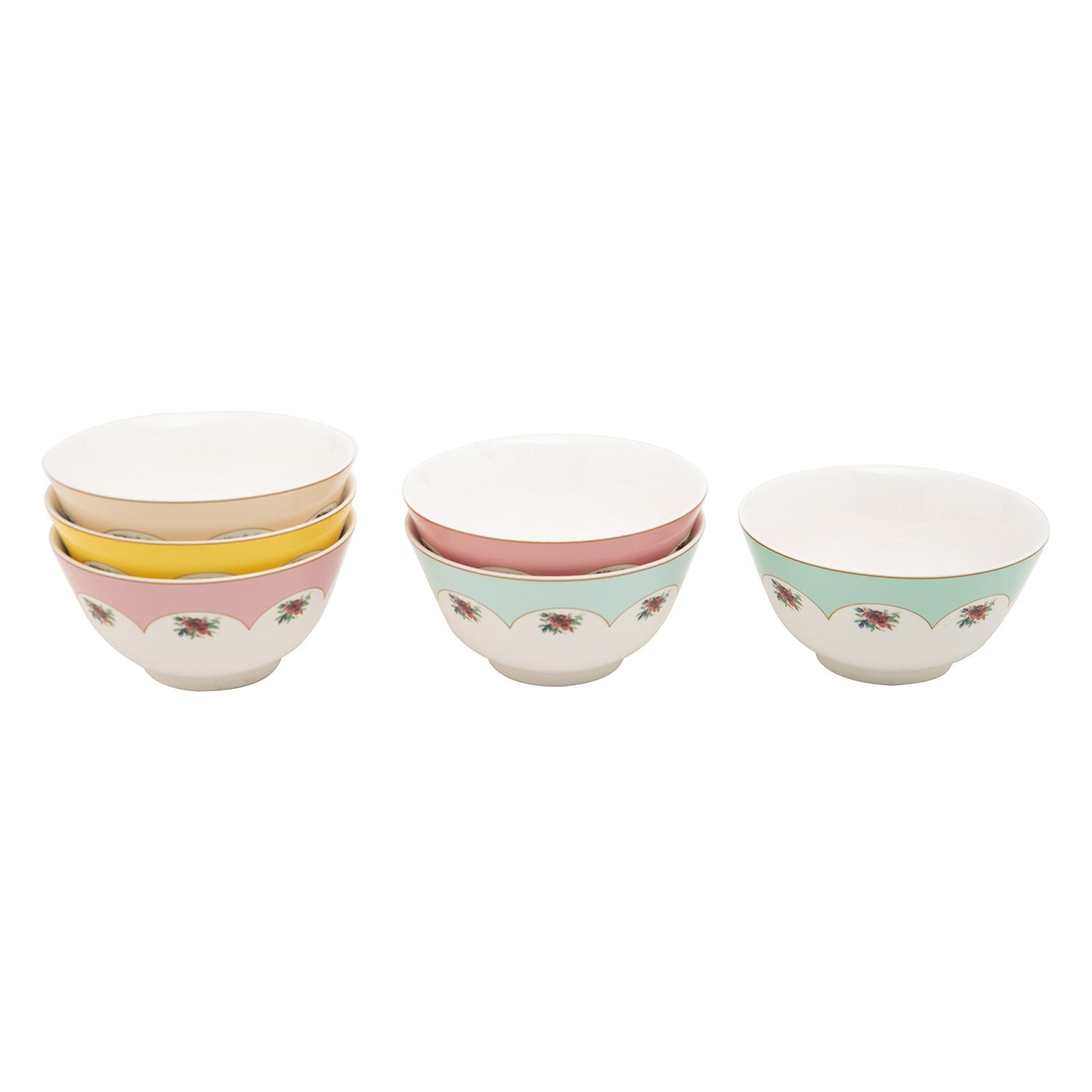 L'atelier FB Pastel Bowl Set - 12.8 x 6.8 cm, 6 Pieces - TC 4717 014 - Jashanmal Home