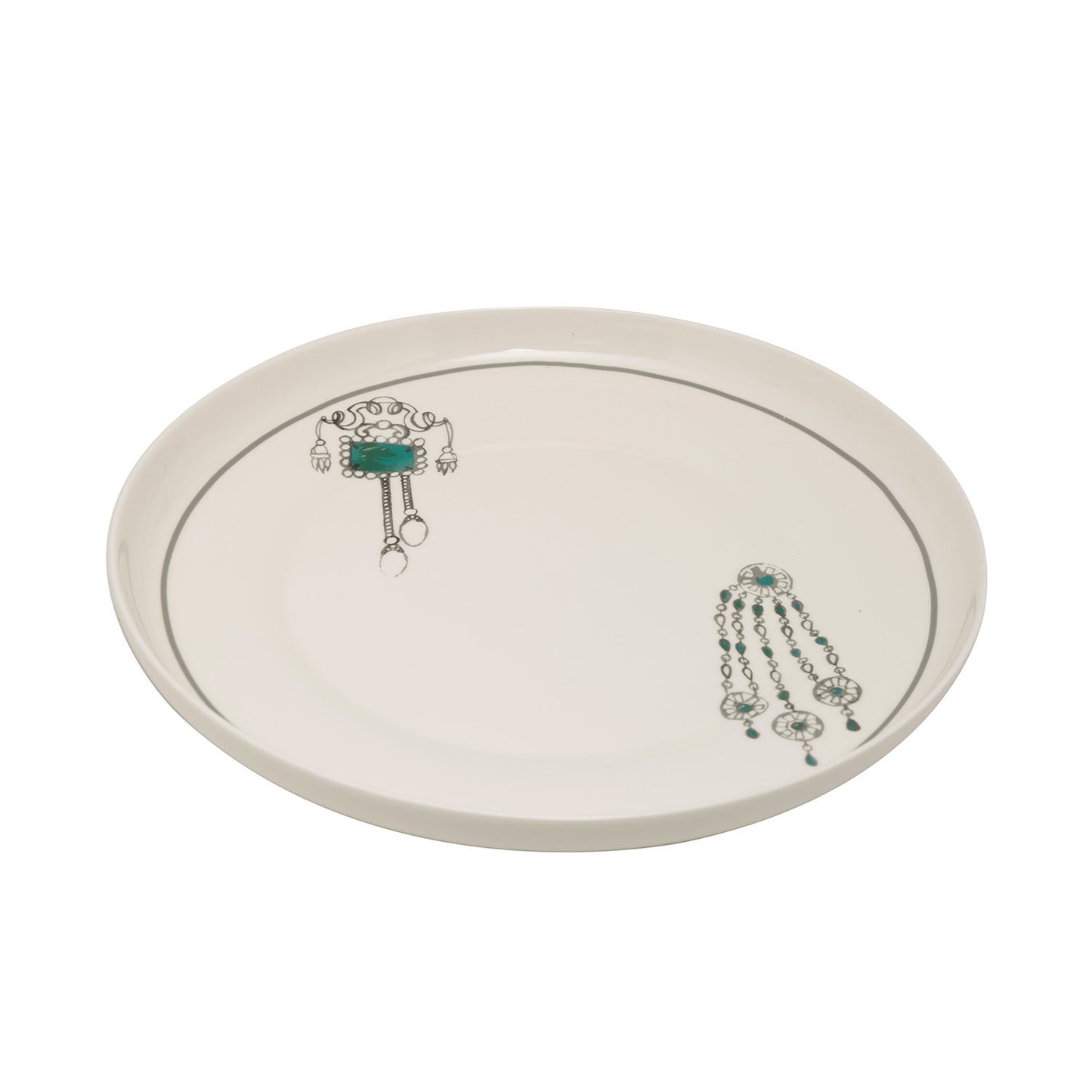 L'atelier FB Emerald Coupe Shape Round Deep Big Plate - 40.5 cm - TC 4711 016 - Jashanmal Home