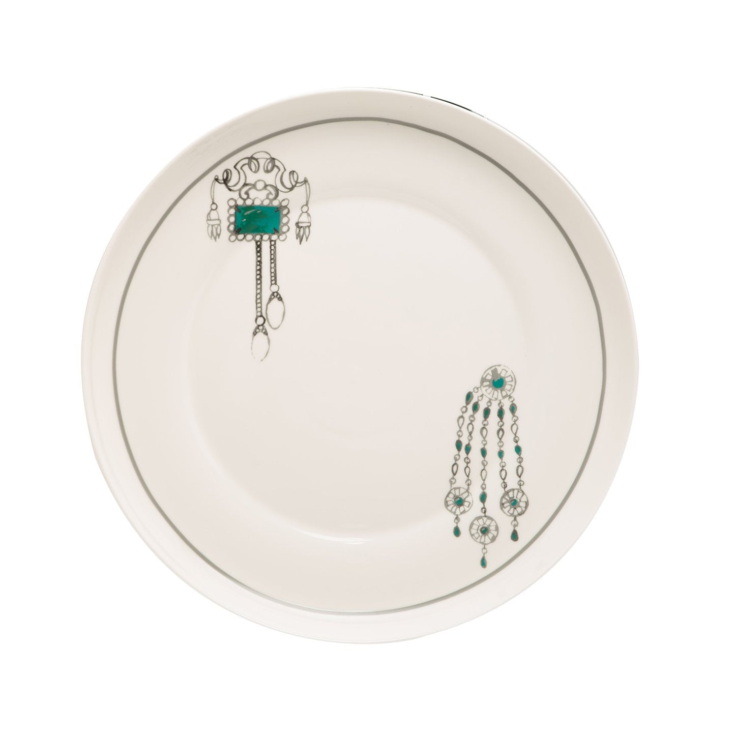 L'atelier FB Emerald Coupe Shape Round Deep Big Plate - 40.5 cm - TC 4711 016 - Jashanmal Home