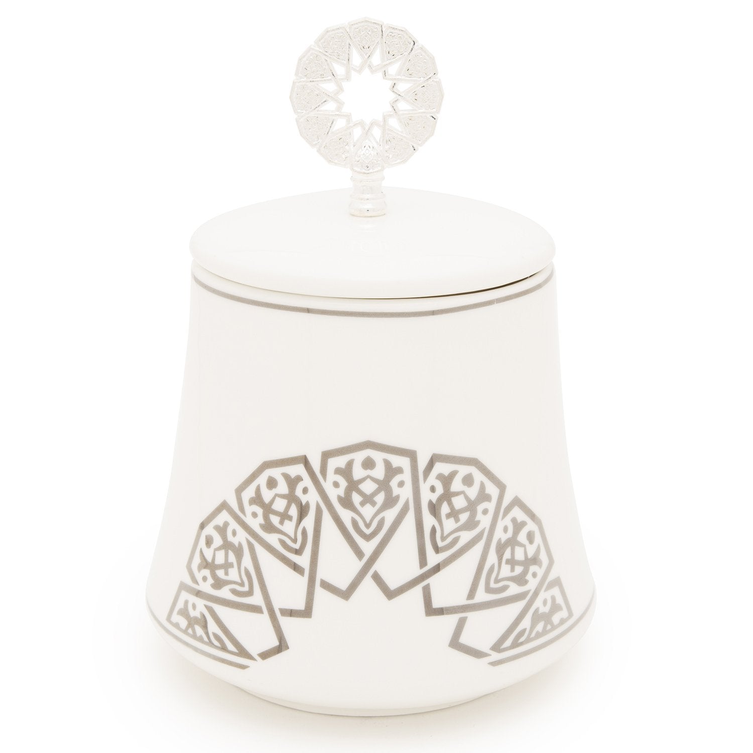 Otantik TW3002-S Date Bowl Set - White and Silver, 3 Piece - TW3002-S - Jashanmal Home