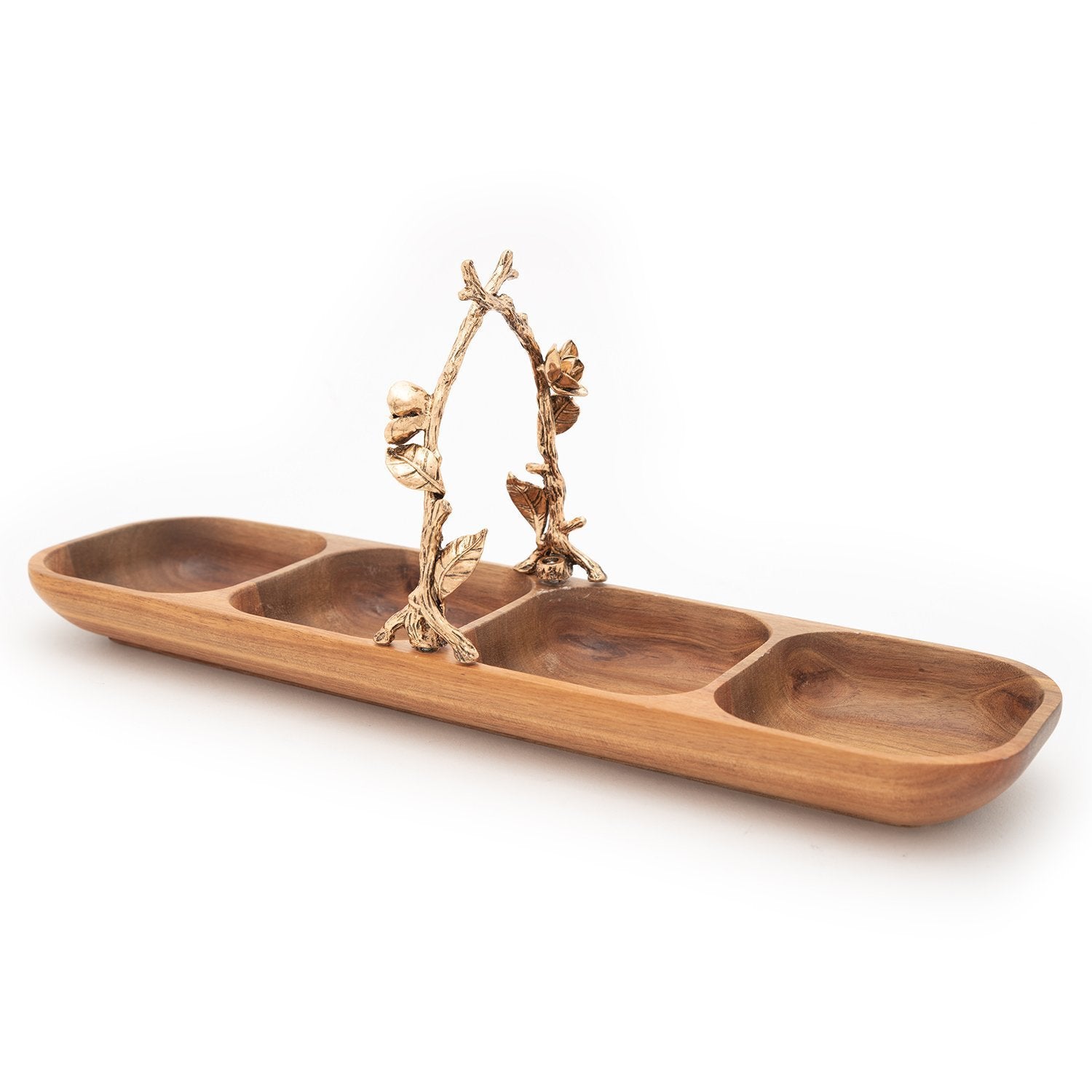 Otantik TW6002 1 Piece Wood Bowl - Antique Gold - TW6002 - Jashanmal Home