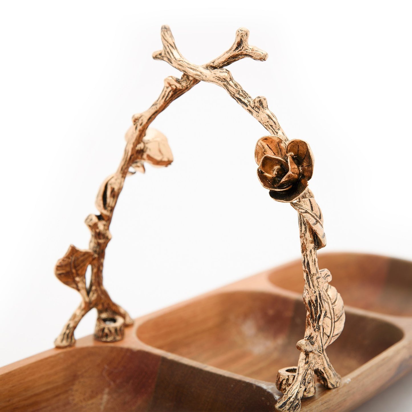 Otantik TW6002 1 Piece Wood Bowl - Antique Gold - TW6002 - Jashanmal Home