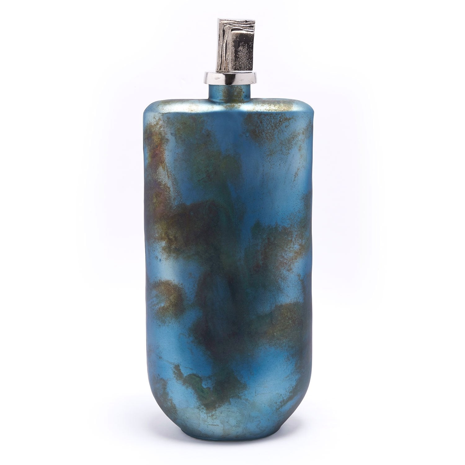 PANACHE DECO GLS BOTTLE W/ALUM LID 18.75 BLU MIST/NKL LID - 30253