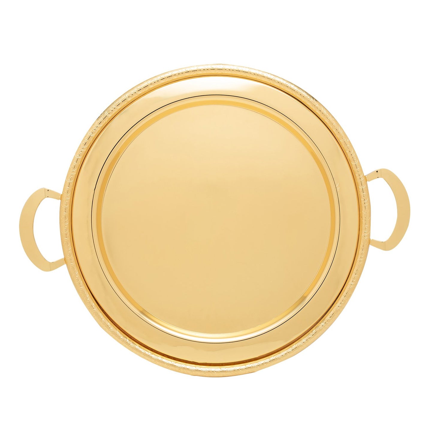 GOLD PLATED ROUND TRAY