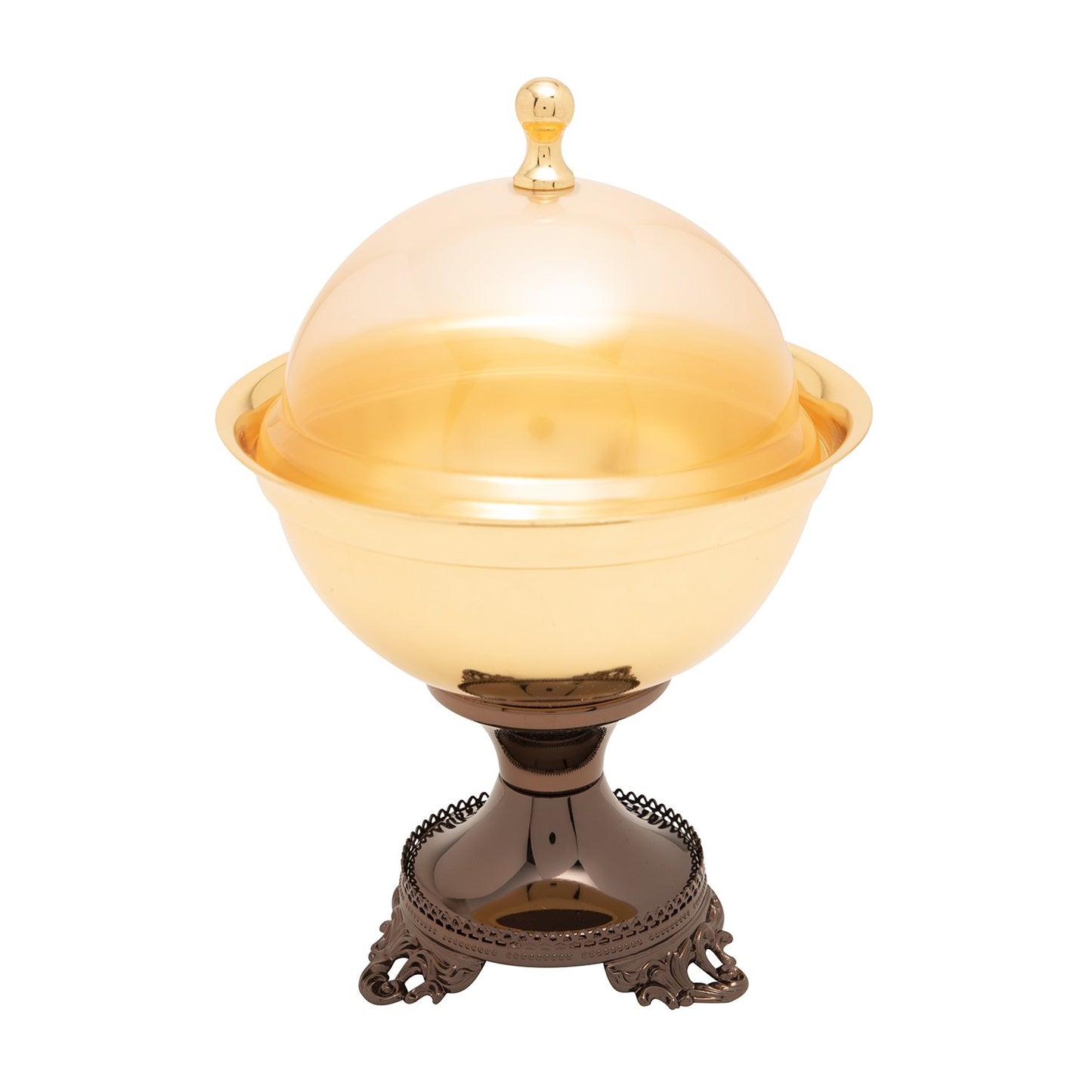 2-TONE METAL BOWL WITH COVER