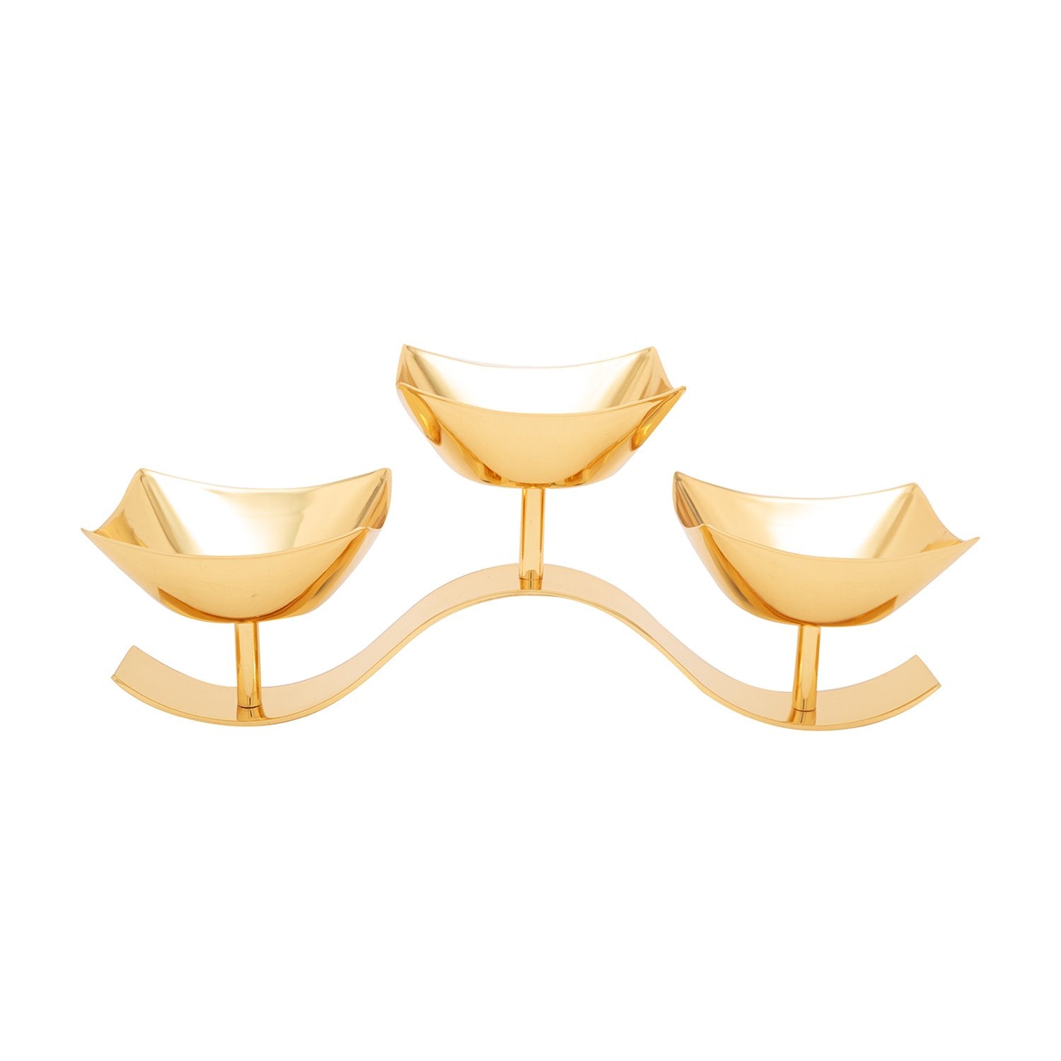 SQUARE NUT BOWL WITH STAND