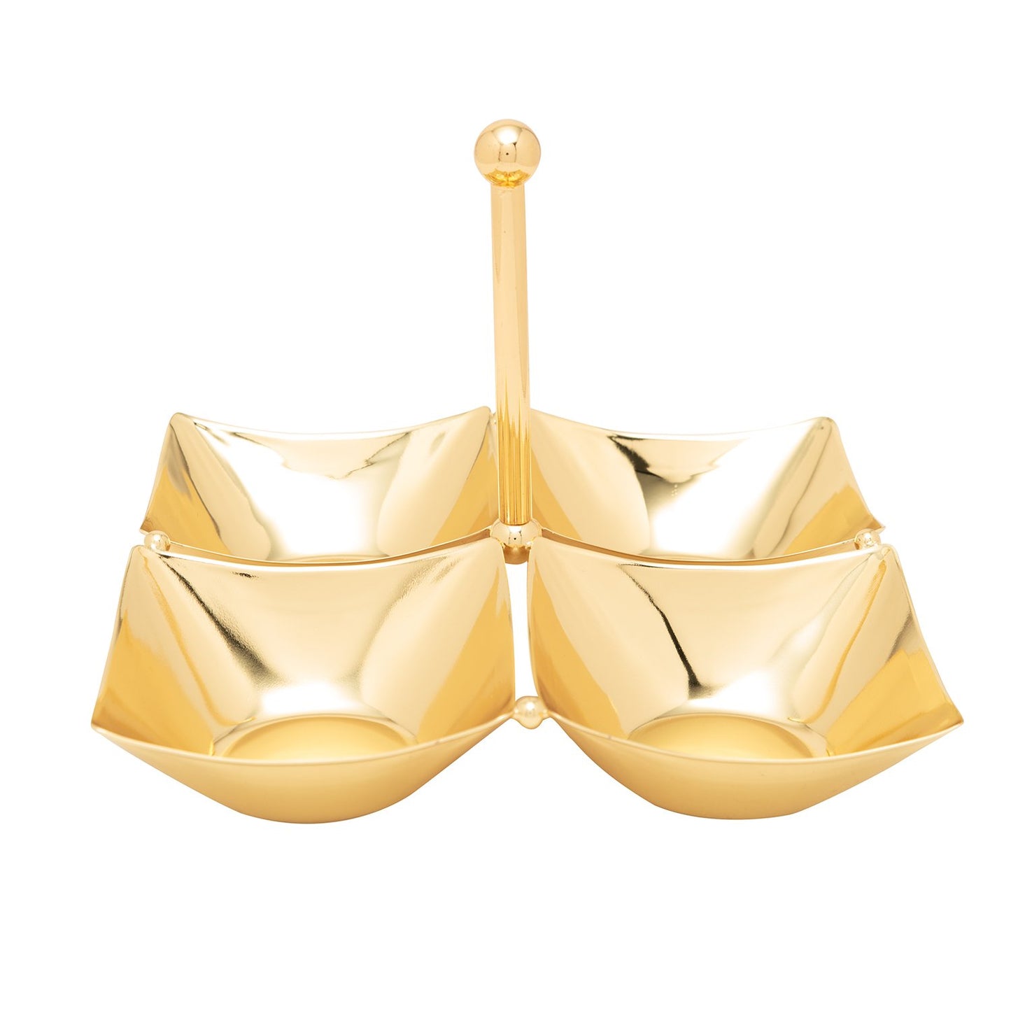 4 SQUARE NUT BOWL WITH HOLDER