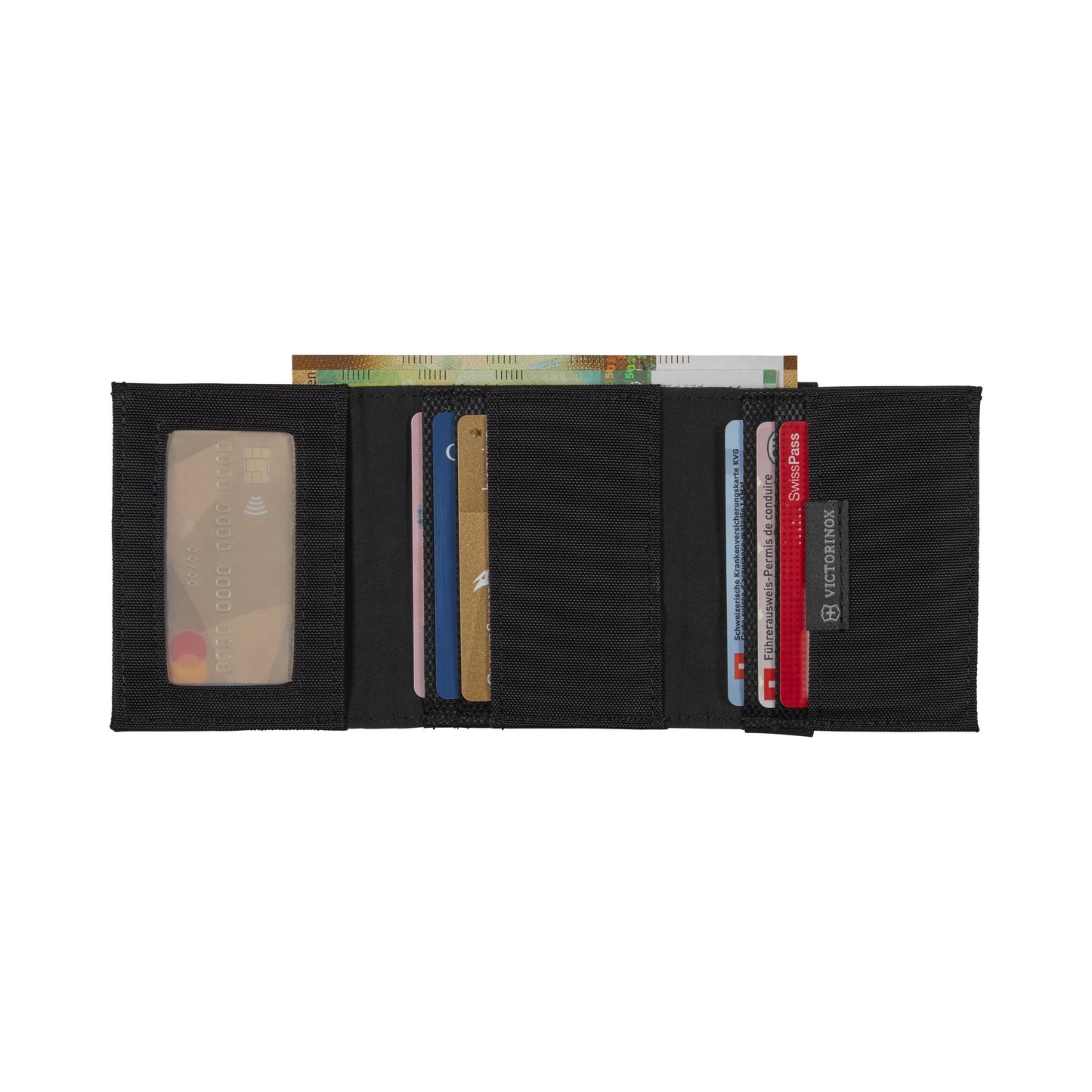 محفظة Vicotirnox Travel Accessories 5.0 ثلاثية الطي باللون الأسود - 610394 