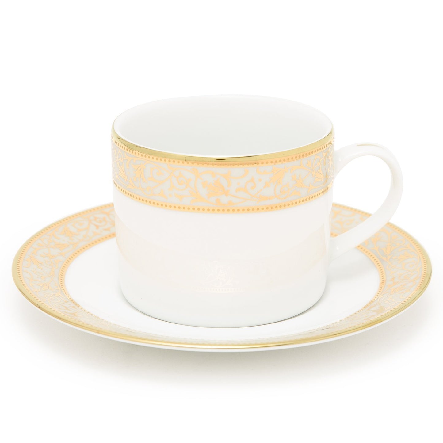 Dankotuwa Porcelain Catherina Tea Cup and Saucer Set - Gold - CATH-687/689 - Jashanmal Home