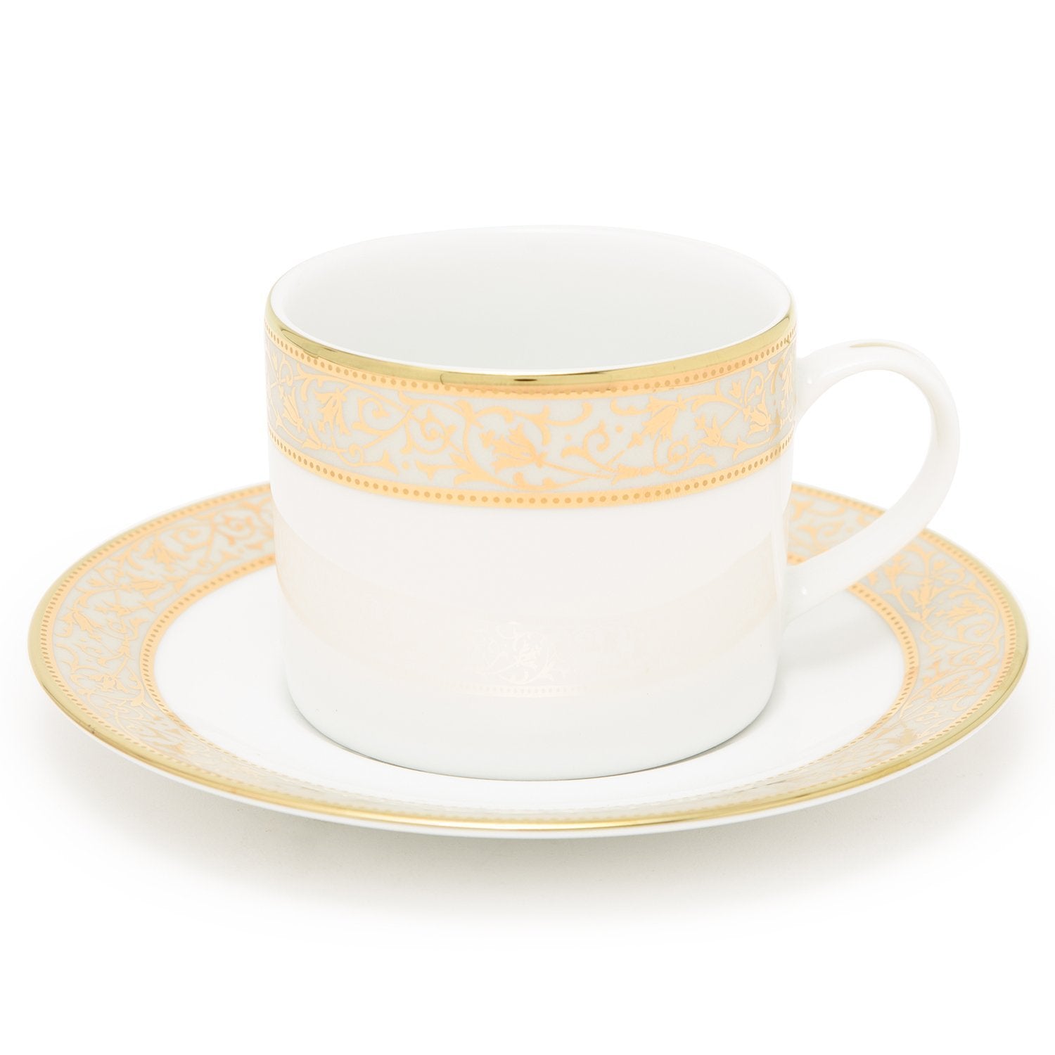 Dankotuwa Porcelain Catherina Tea Cup and Saucer Set - Gold - CATH-687/689 - Jashanmal Home