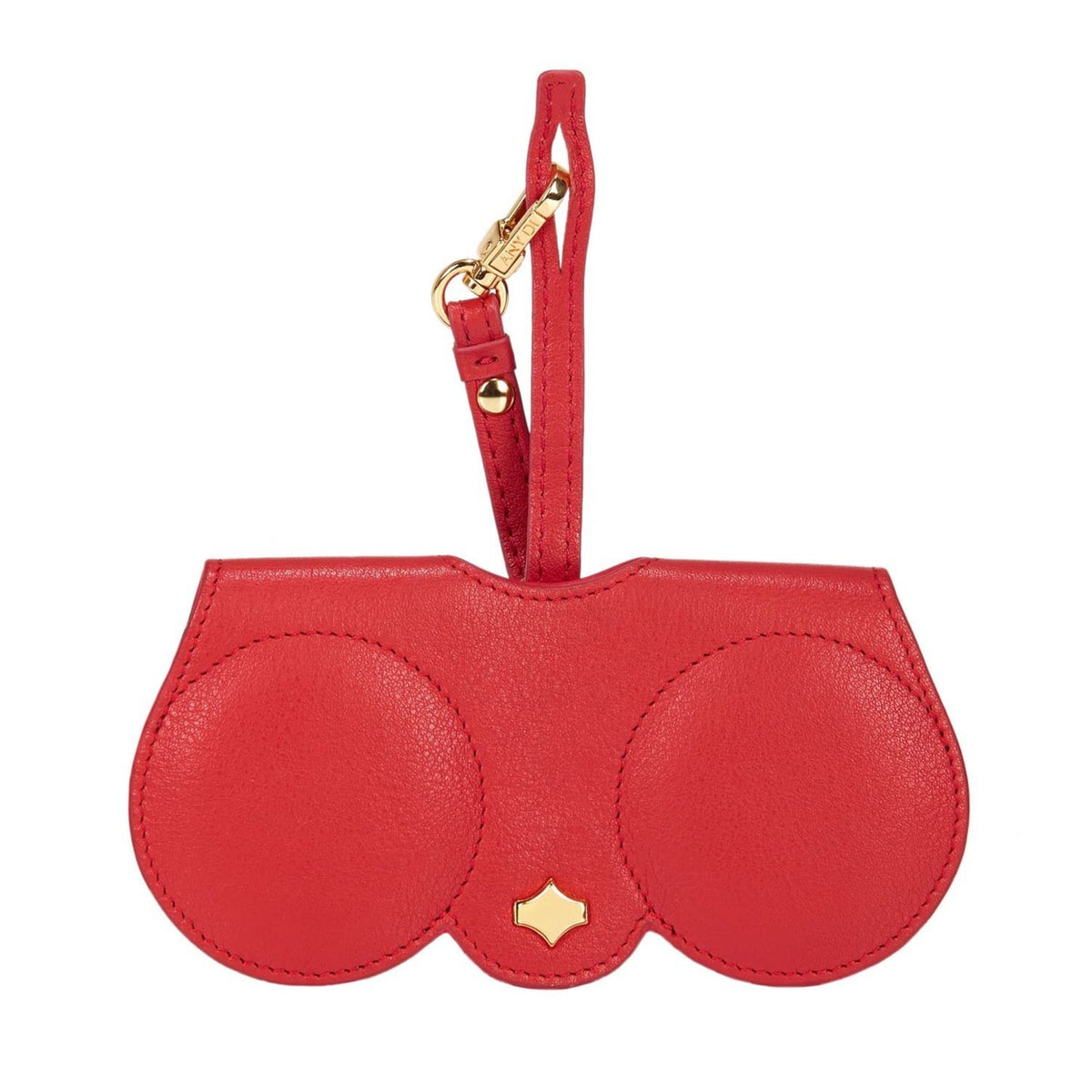 Any Di Cowhide Leather Sunglasses Cover - Red - SP101602-RE - Jashanmal Home