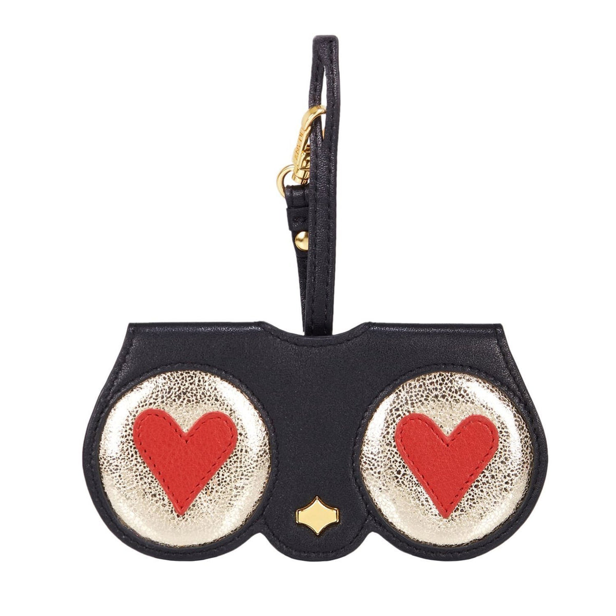 Any Di Cowhide Leather Sunglasses Cover - Black and Gold - SP101602-BG - Jashanmal Home