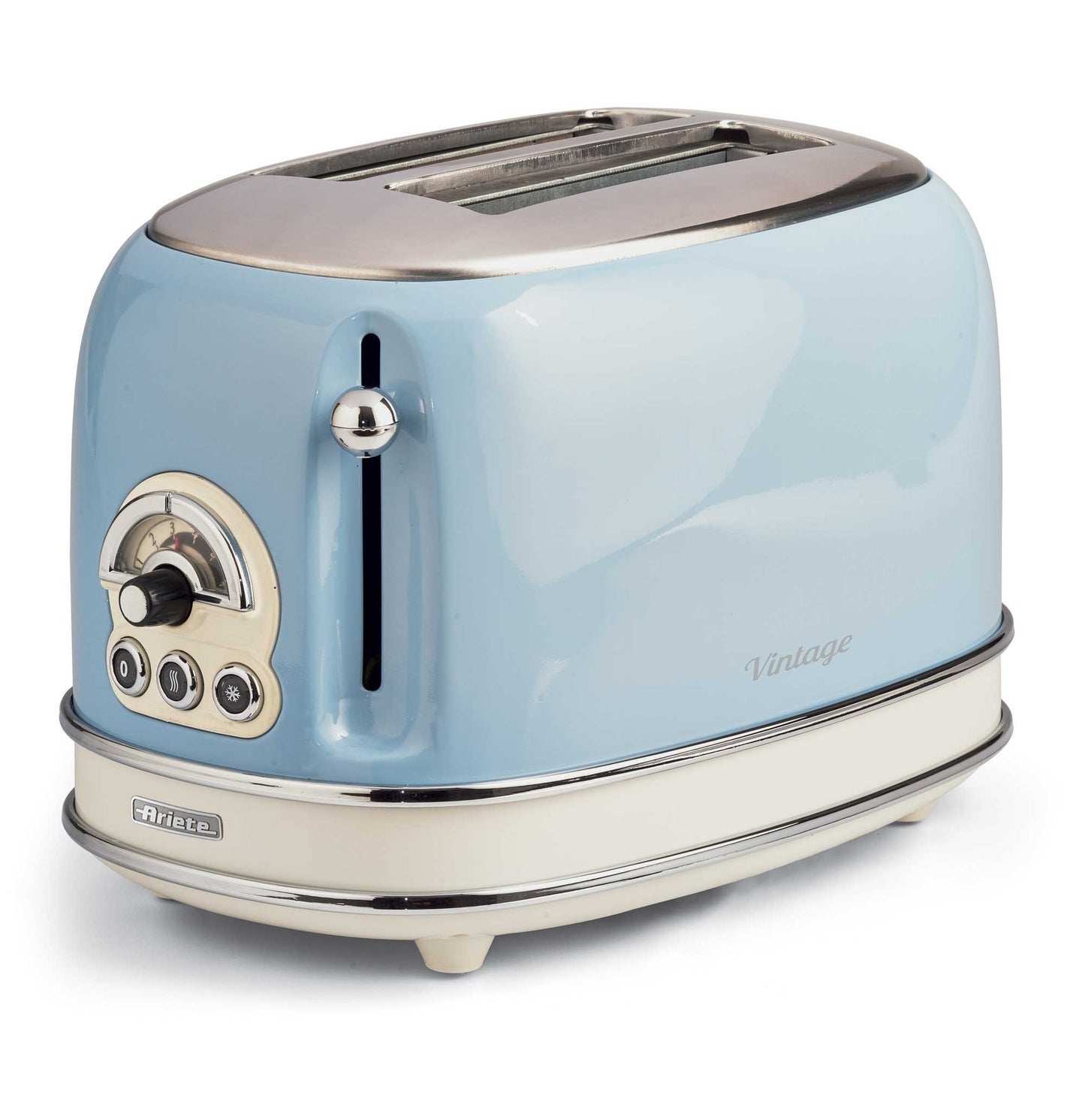 ARIETE VINTAGE 2- SLICE TOASTER, CREAM/BLUE 0155