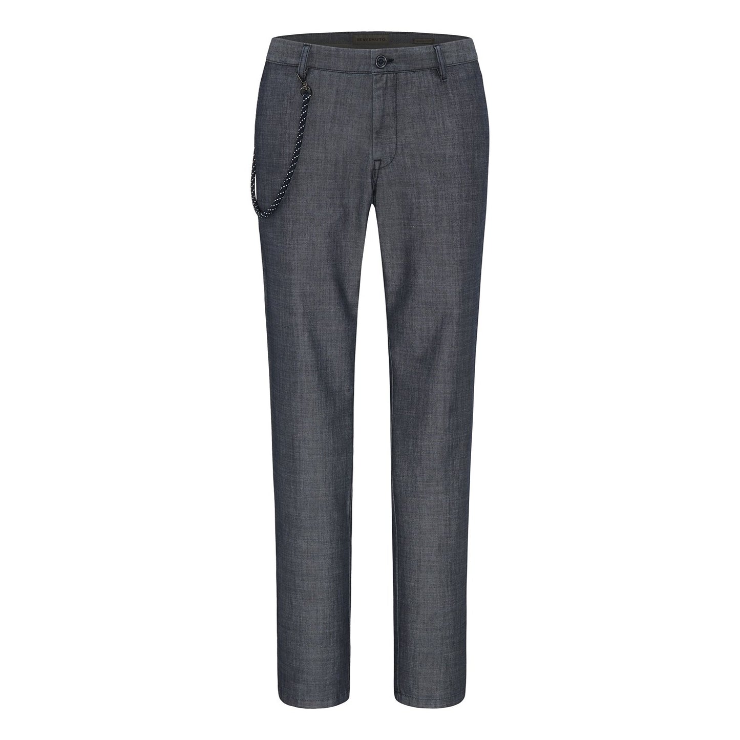 Benvenuto Fine Structure Casual Trousers - Black - 69630 0809 48