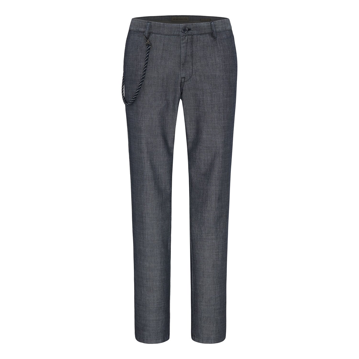 Benvenuto Fine Structure Casual Trousers - Black - 69630 0809 48