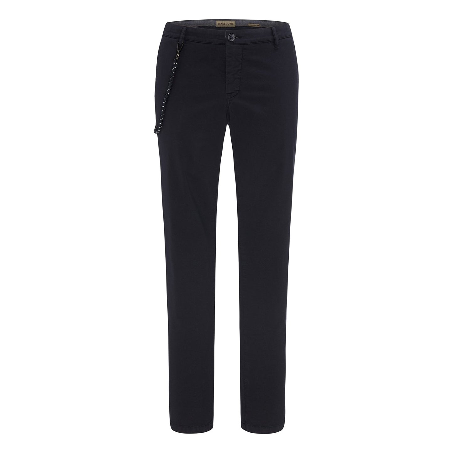 Benvenuto Plain Casual Trousers - Black - 69630 1254 50