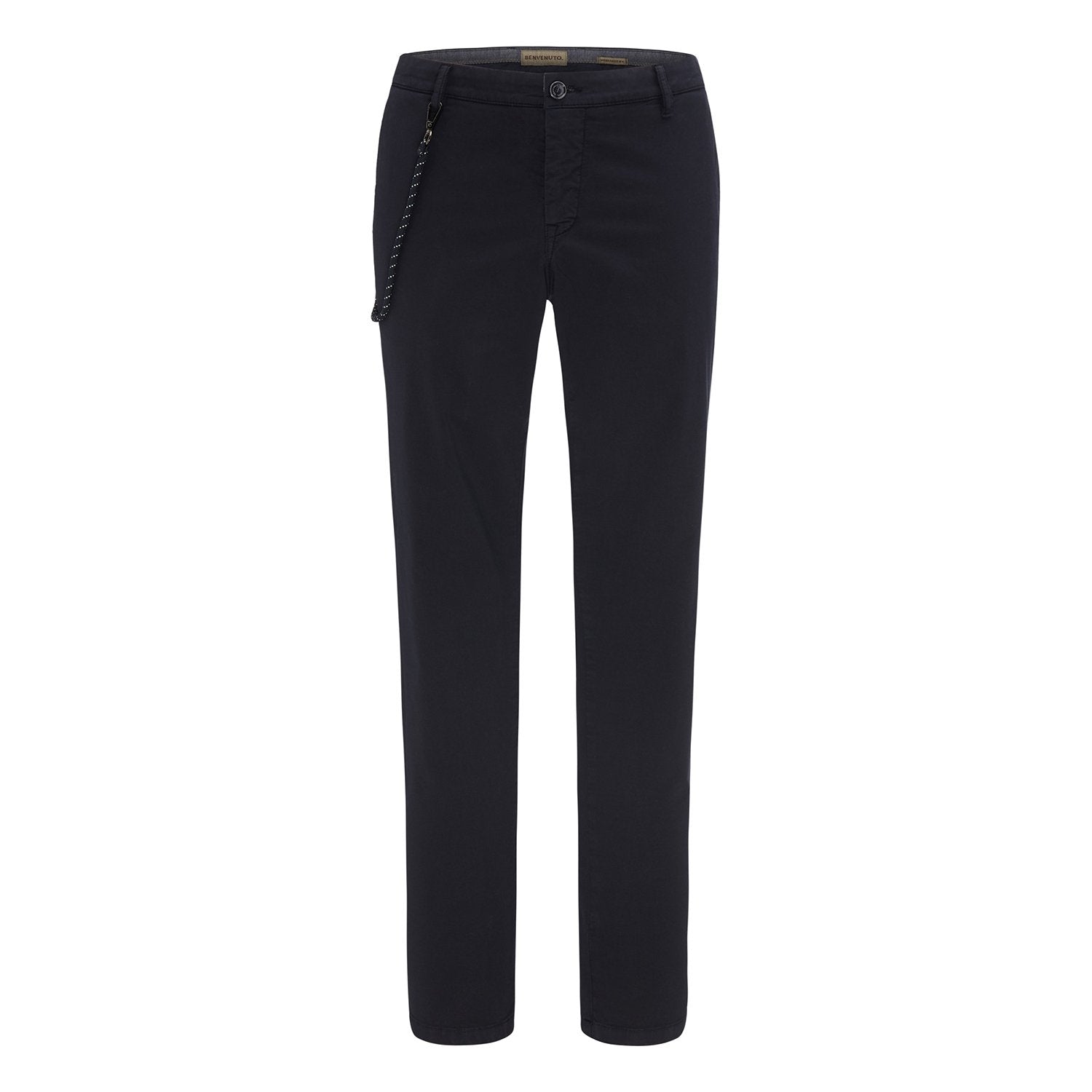 Benvenuto Plain Casual Trousers - Black - 69630 1254 50