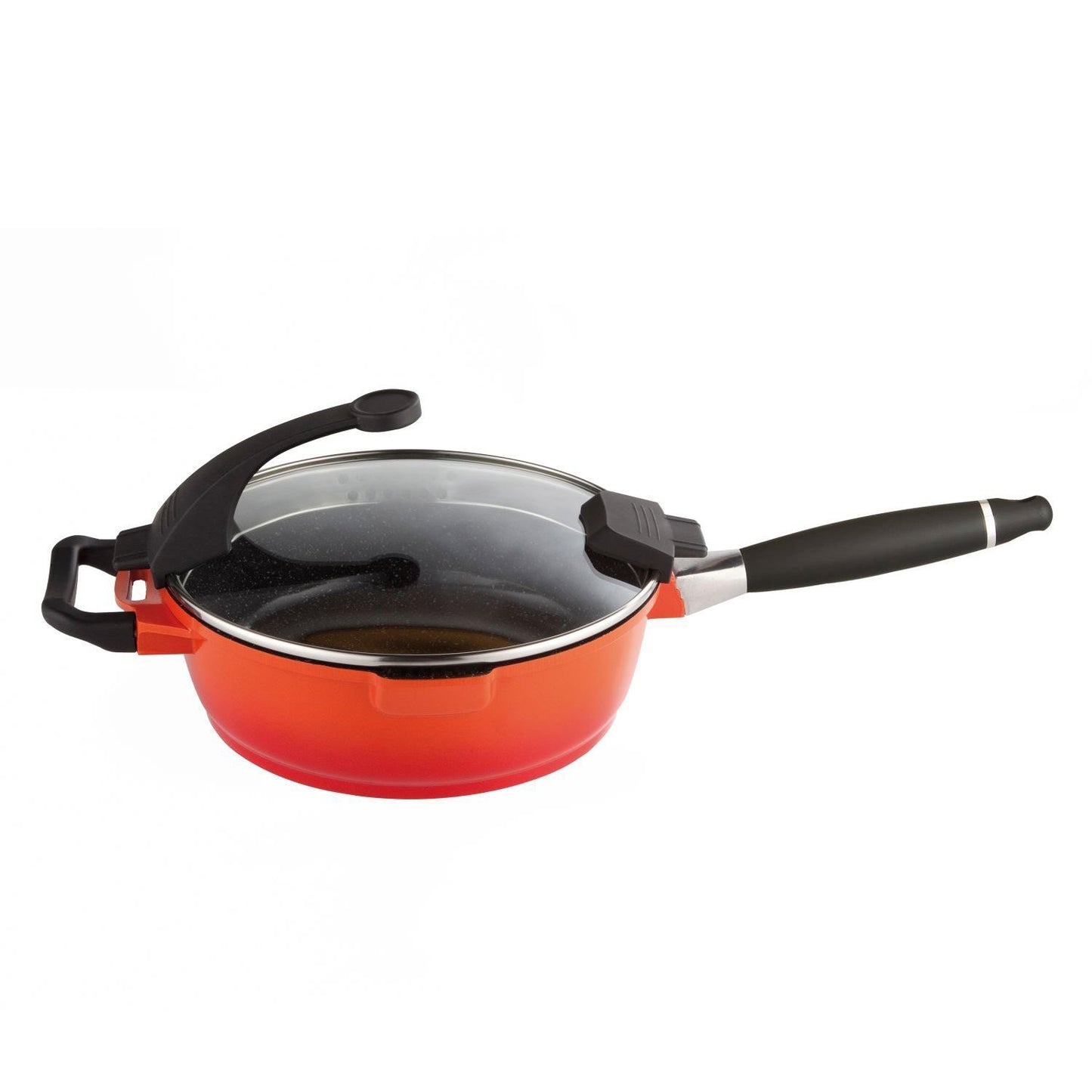 BERGHOFF VIRGO DEEP SKILLET WITH COVER - ORANGE, 24 CM - 2304904