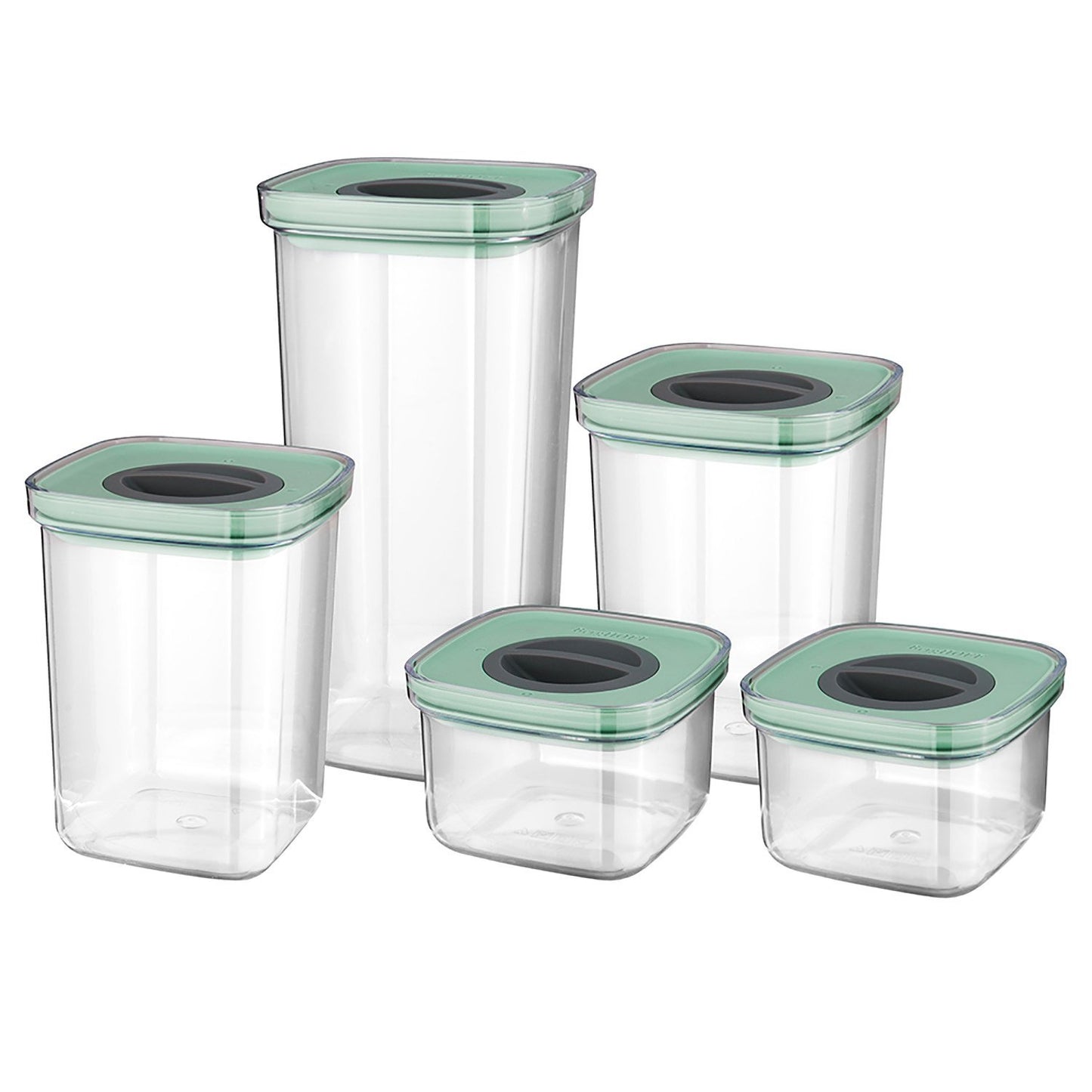 Berghoff Leo Smart Seal 5 Piece Food Containers - Transparent - 3950129 - Jashanmal Home