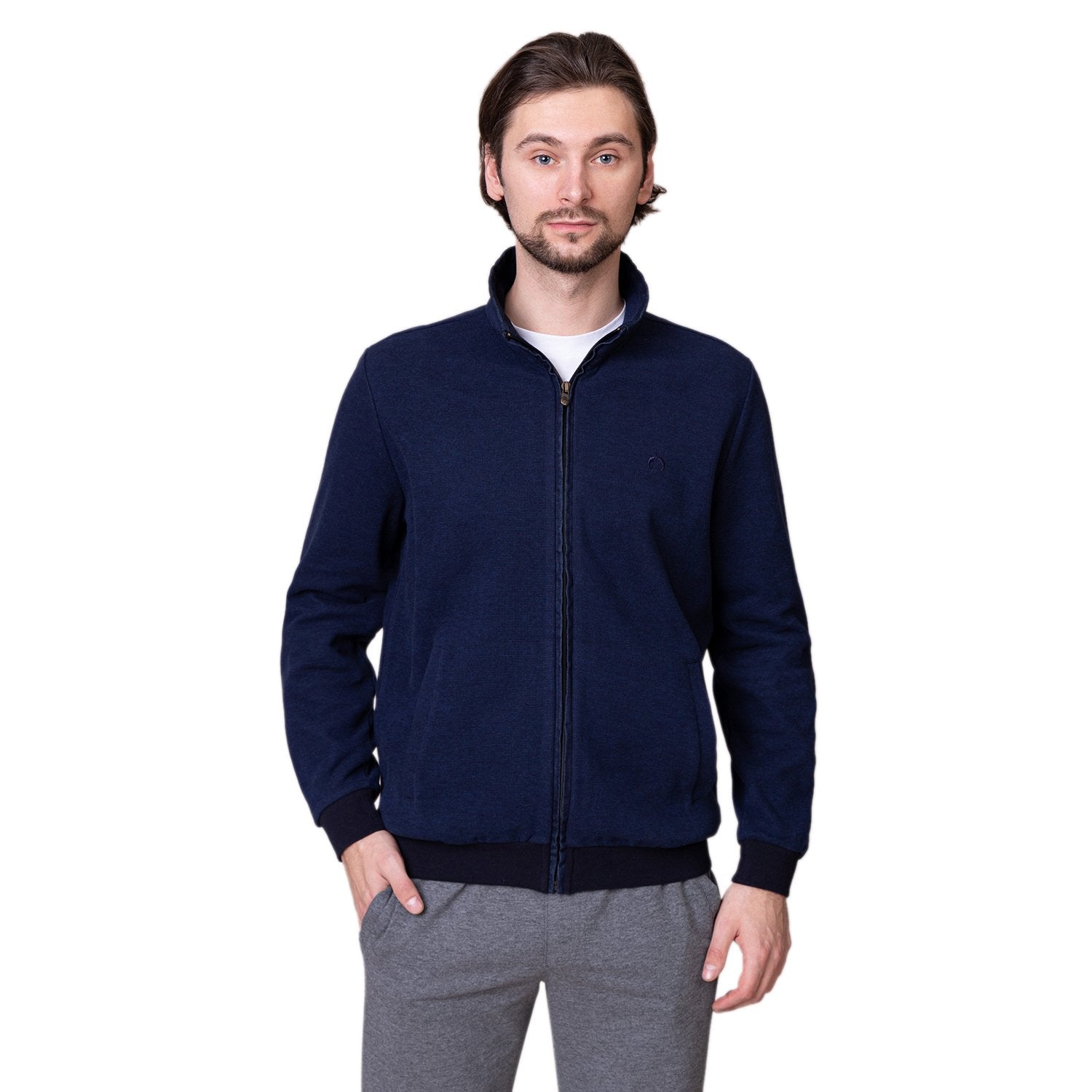 Campione Men's Sweat Jacket - Navy Blue - 2097211 83401 M