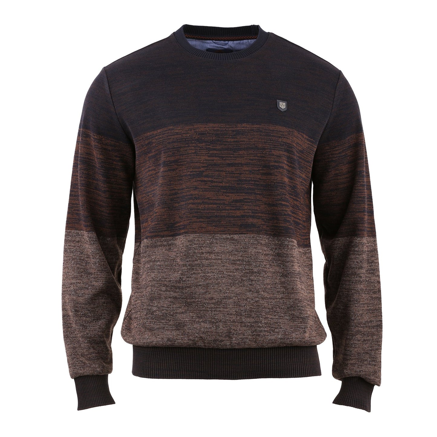 Campione Giovanni Men's Sweatshirt - Brown and Navy Blue - 2097220 83411 M