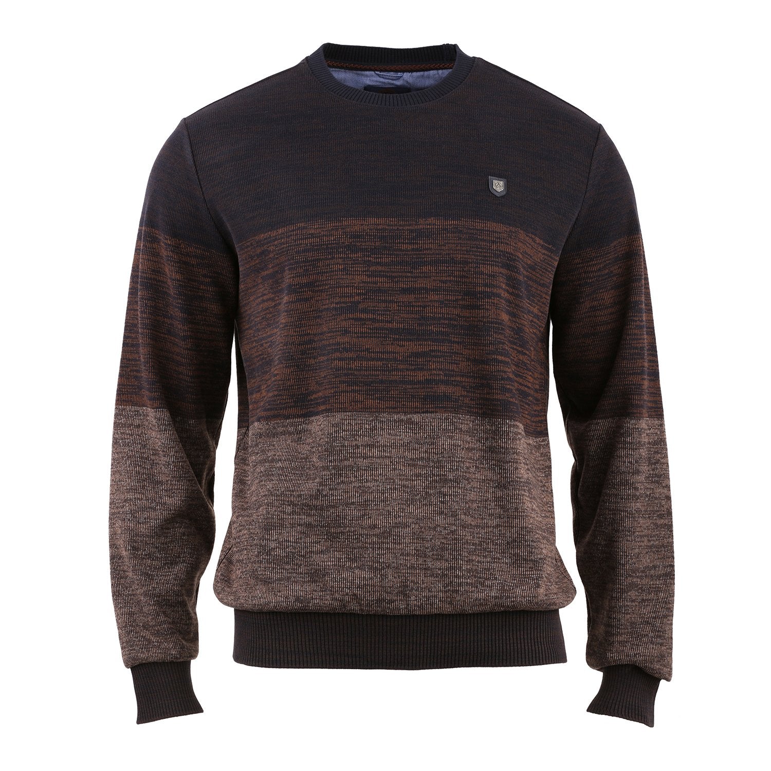 Campione Giovanni Men's Sweatshirt - Brown and Navy Blue - 2097220 83411 M