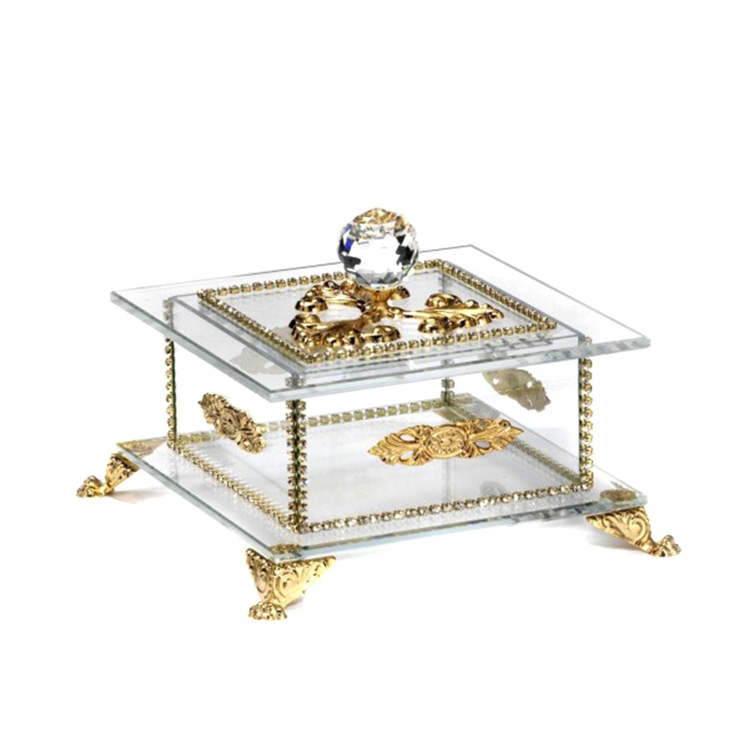 Debora Carlucci Glass Boxes with Metal Fringe - 25 x 30 cm - DC5555/OR