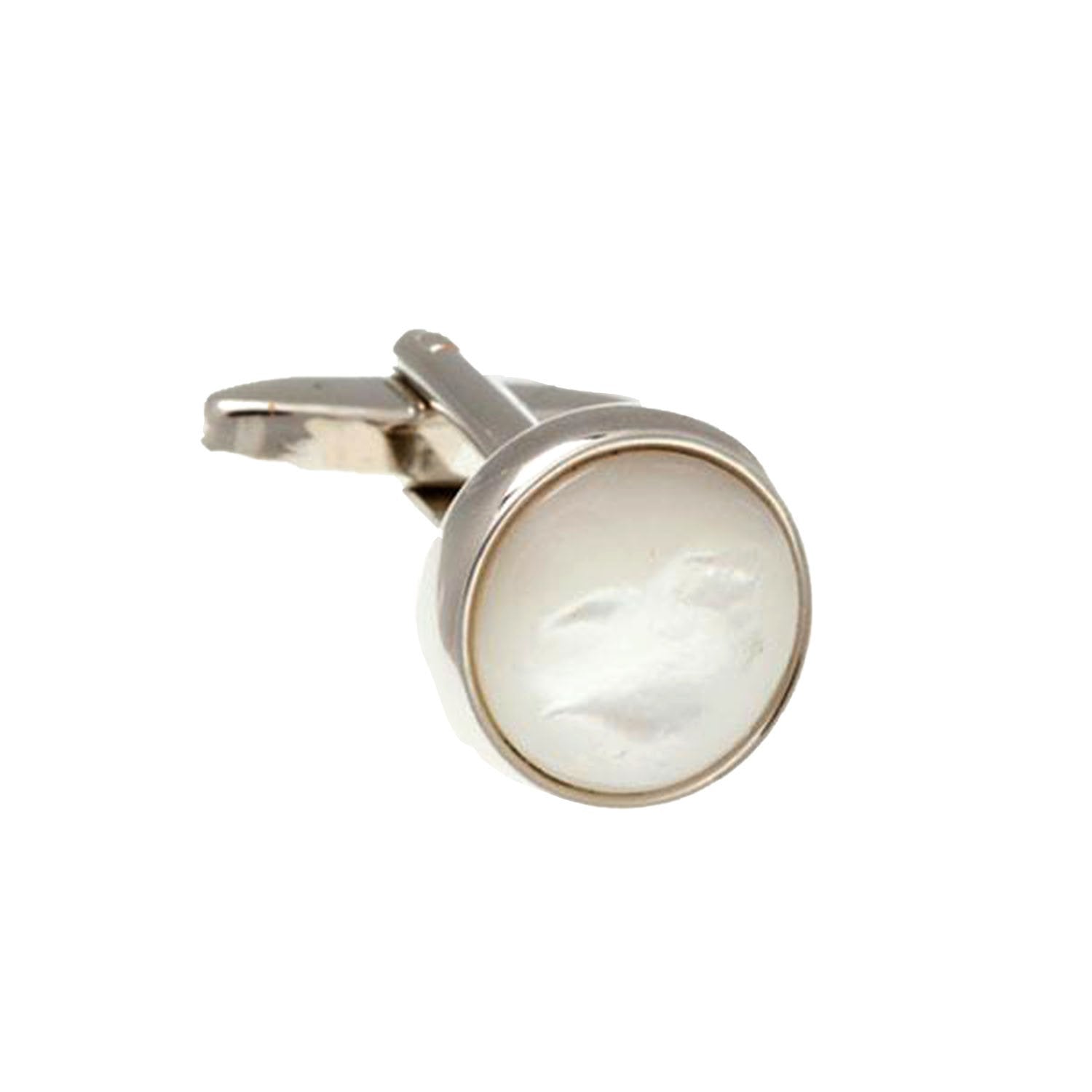 Elizabeth Parker Round Cab Mother of Pearl Cufflinks - AEPCL2010 NA