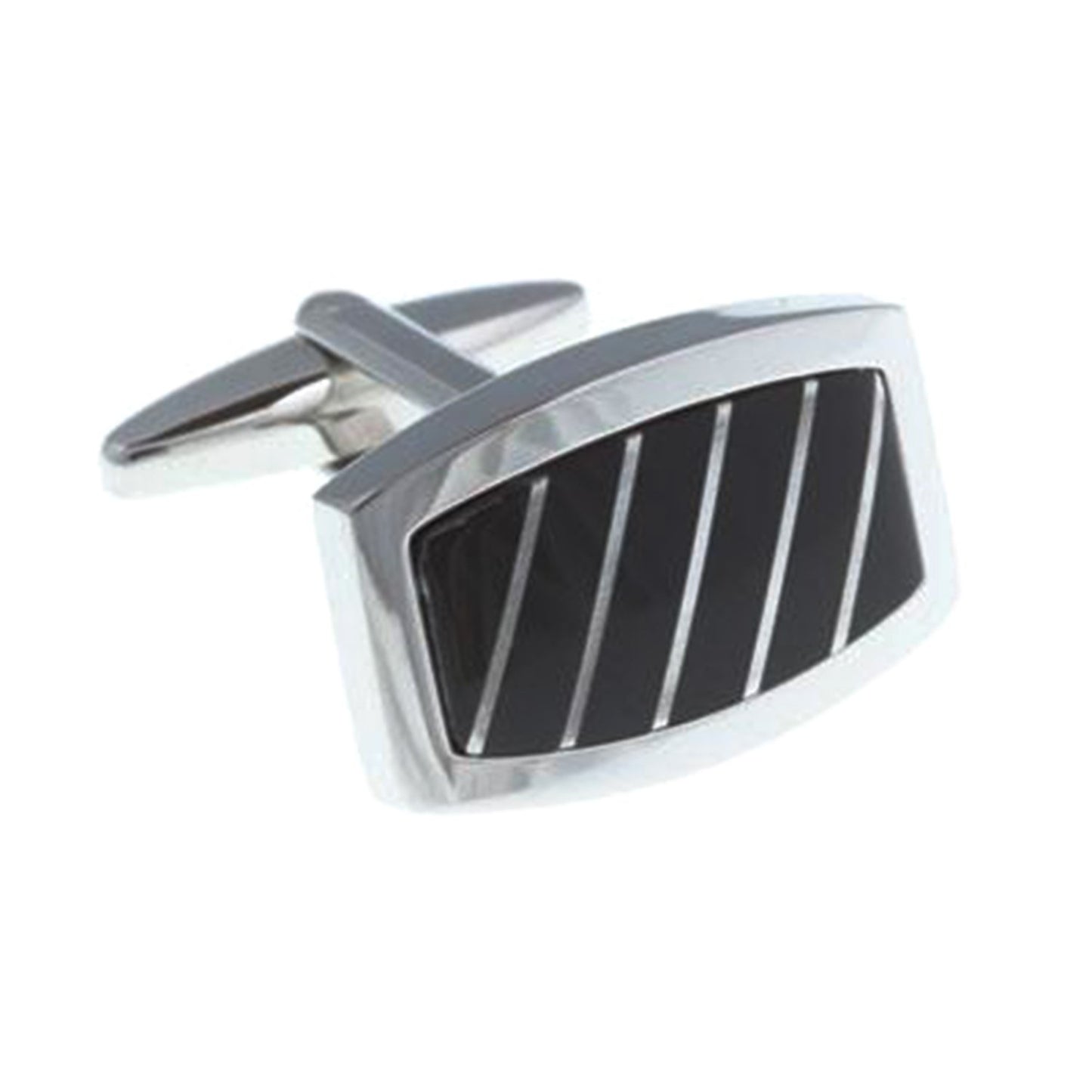Elizabeth Parker Stripey Onyx Curve Cufflinks - AEPCL1961 NA