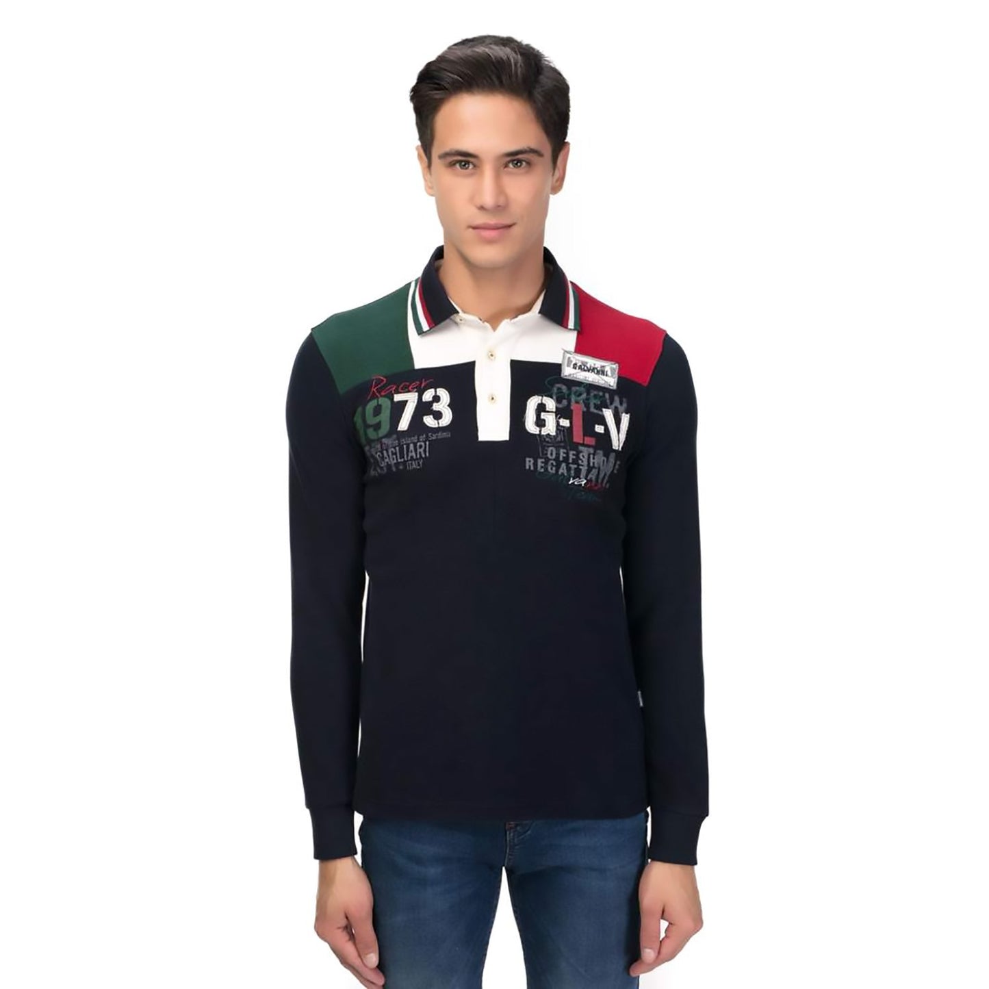 Galvanni Chachersk Polo Sweater - Navy Blue - GLVWM13160011 L