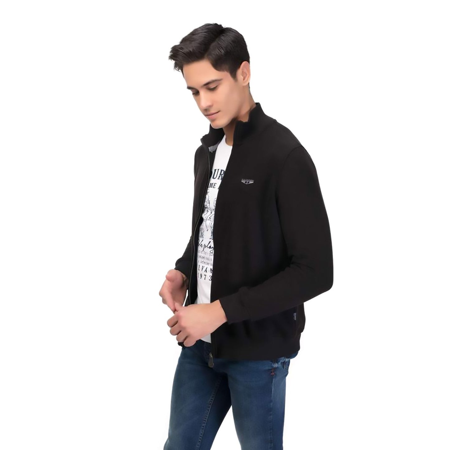 سويت شيرت جالفاني تيران - أسود - Glvwm14160361
