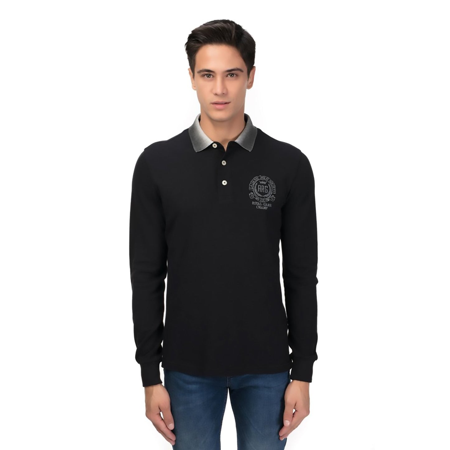 Galvanni Polo Sweatshirt - Black - GLVWM13160501 L