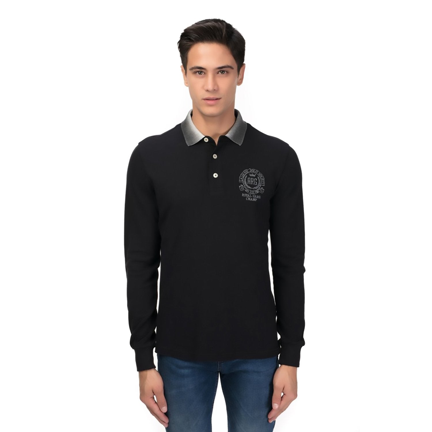 Galvanni Polo Sweatshirt - Black - GLVWM13160501 L