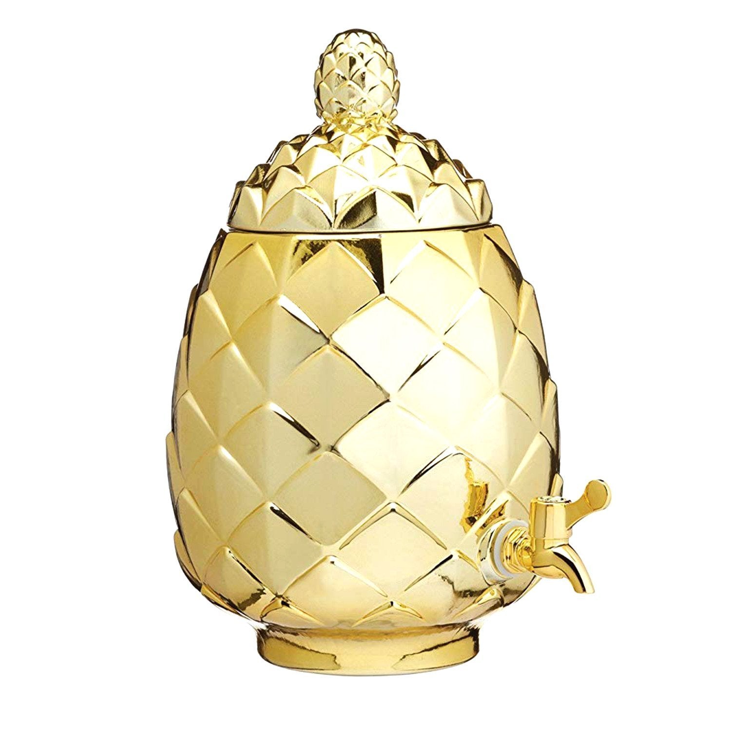 KITCHEN CRAFT BARCRAFT PINEAPPLE SHAPED DRINKS DISPENSER - METALLIC GOLD - BCDSPAPLGLD