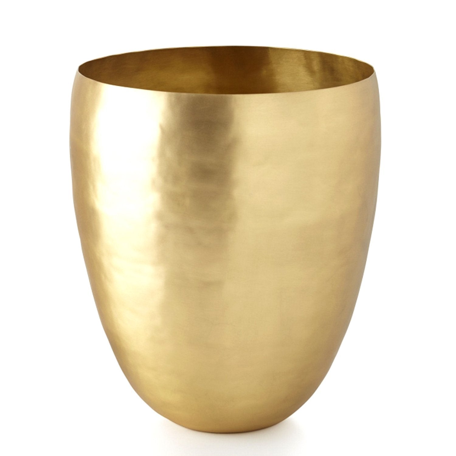 Kassatex Nile Brass Waste Basket - Gold - ANL-WB