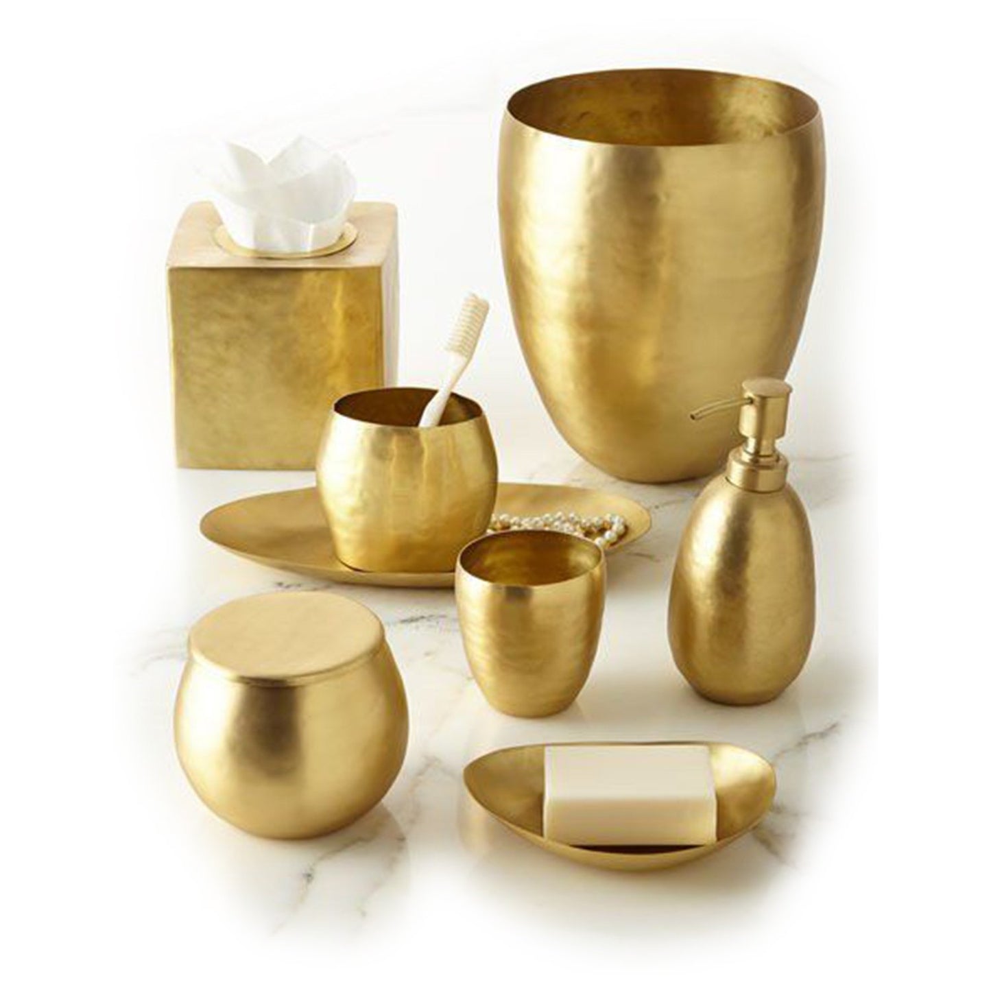 Kassatex Nile Brass Cotton Jar - Gold  - ANL-CJ - Jashanmal Home