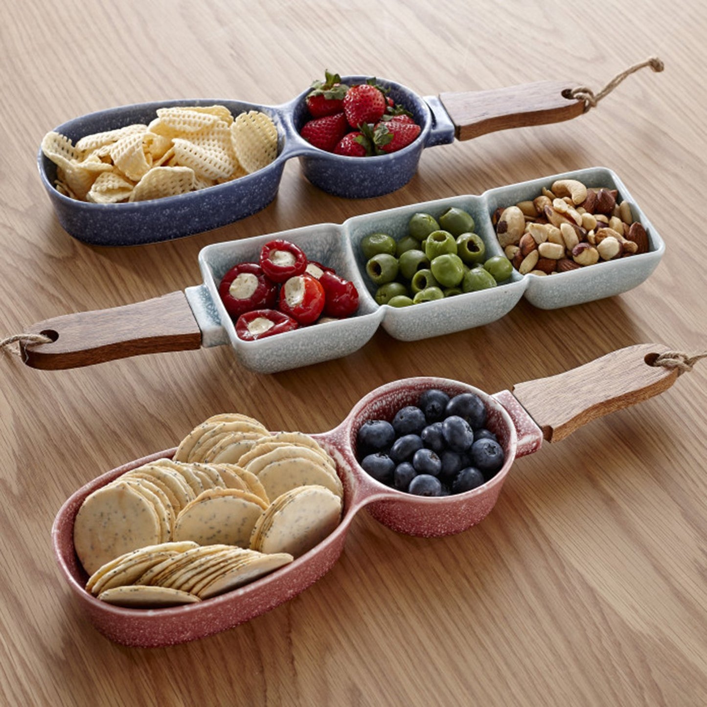 Ladelle Graze 3 Part Square Serving Stick - Blue  - 61781 - Jashanmal Home