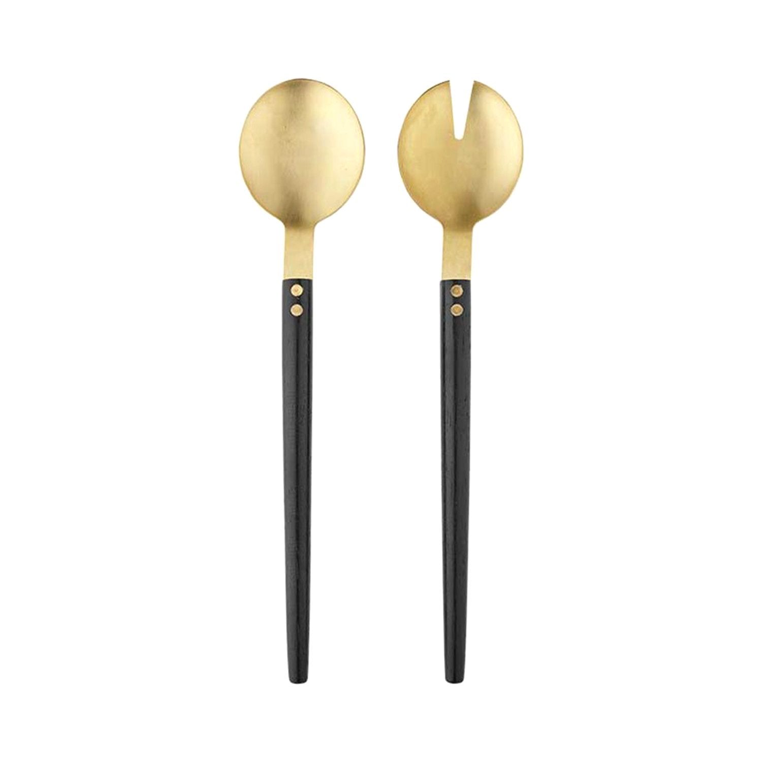 Ladelle Mystic Salad Server - Black and Gold - 61773 - Jashanmal Home