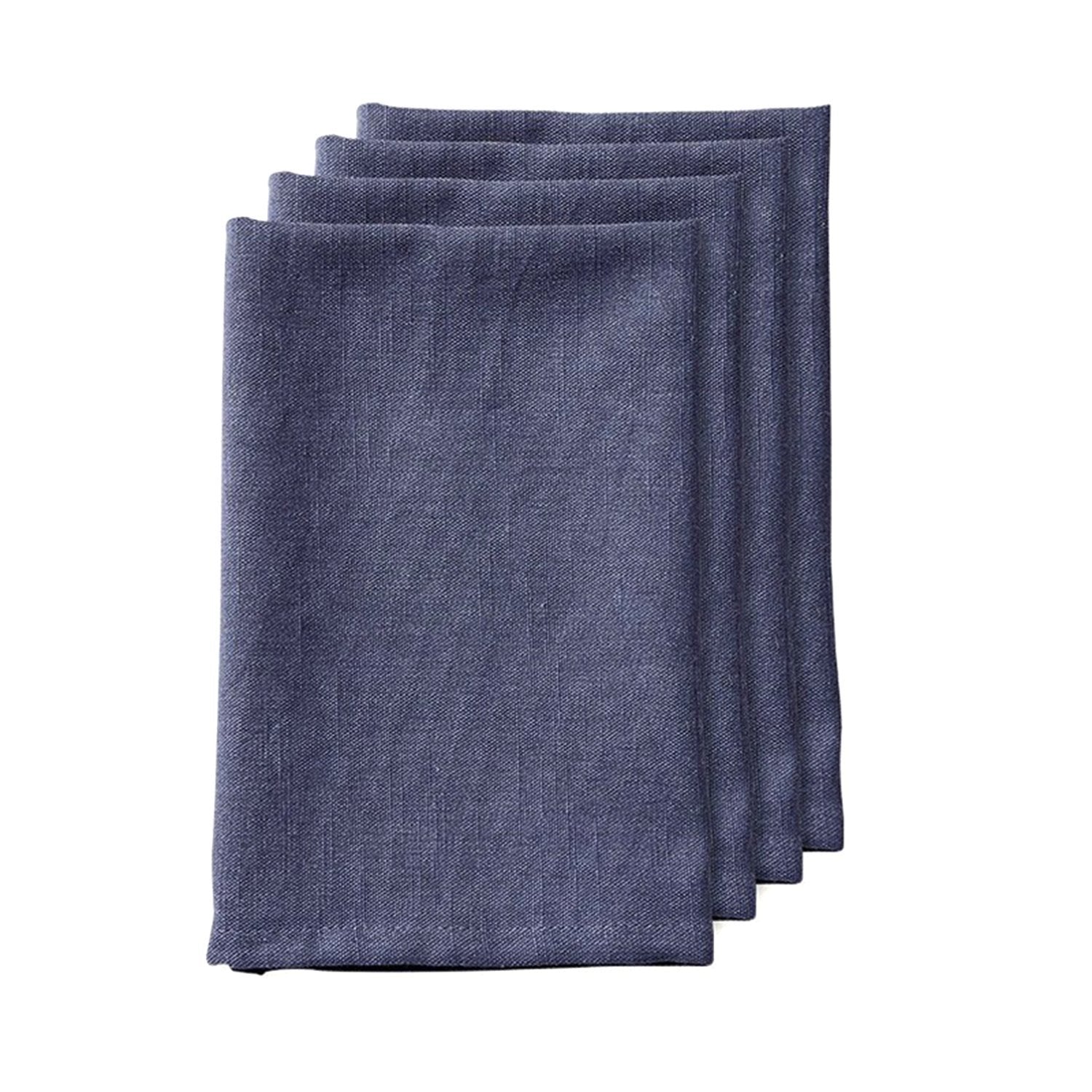 Ladelle Base Linen Look Napkin - Navy Blue, Set of 4 - 46302 - Jashanmal Home