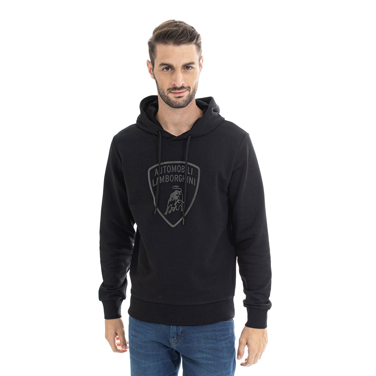 Lamborghini Big Shield Boxy Hooded Sweatshirt - Black - B7XUB7F430272899 899 M