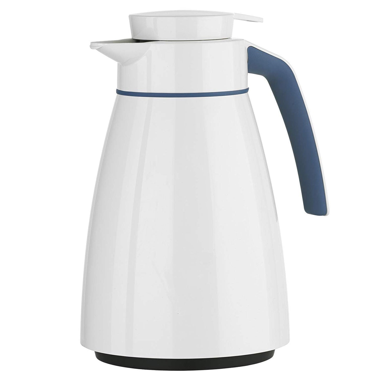 Emsa Bell Quick Tip Flask - White and Blue, 1 Litre - 2259621 - Jashanmal Home