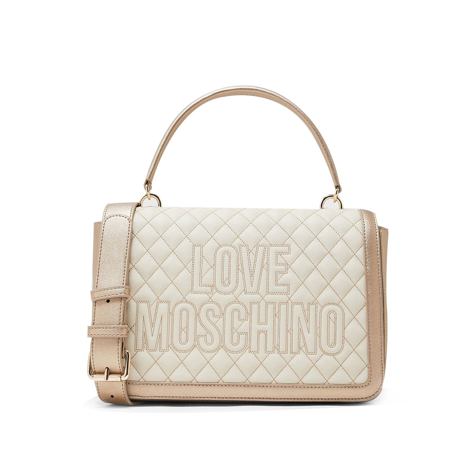 Love Moschino Flap Over Crossbody Bag - Platino - JC4278PP08KG110A OSZ