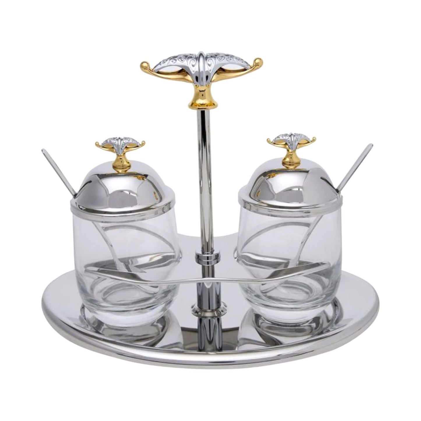 Regent Malaika Double Jam Dish Set - Silver - 198281