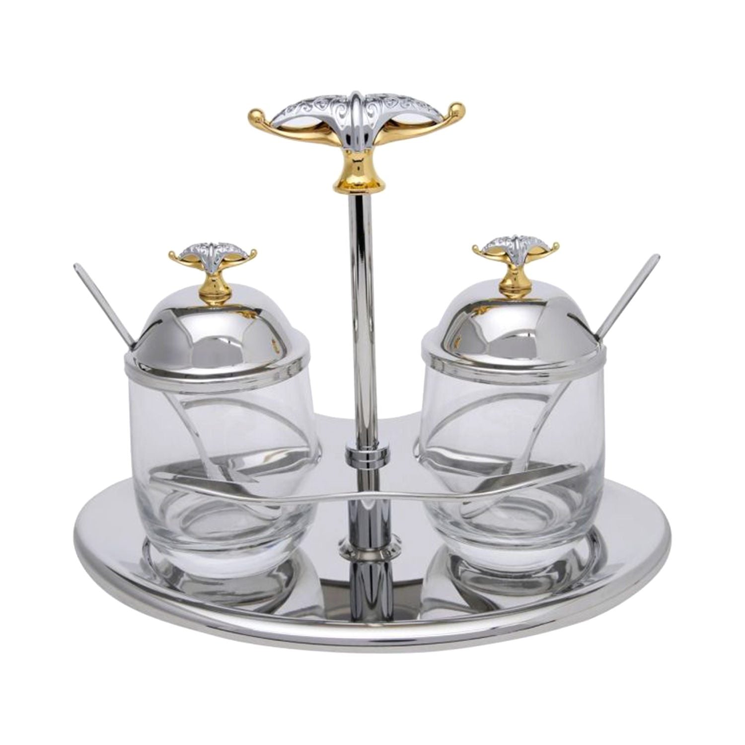 Regent Malaika Double Jam Dish Set - Silver - 198281