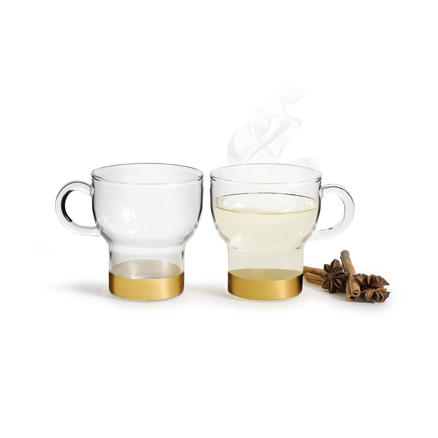 Sagaform Big Glass Mug - Gold, Set of 2 - SA5017679 - Jashanmal Home