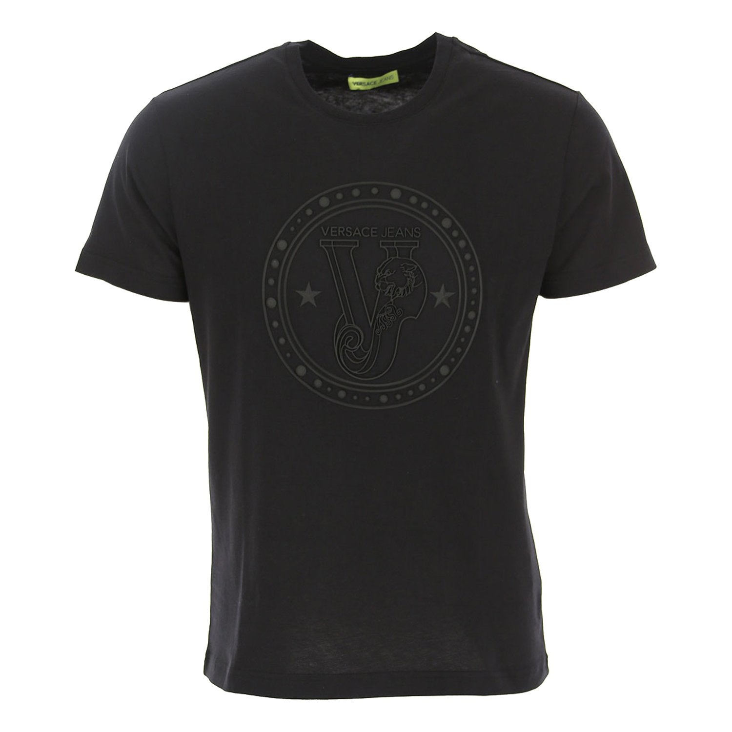 Versace Logo Men's T-Shirt - Black - GTB72E 899 L