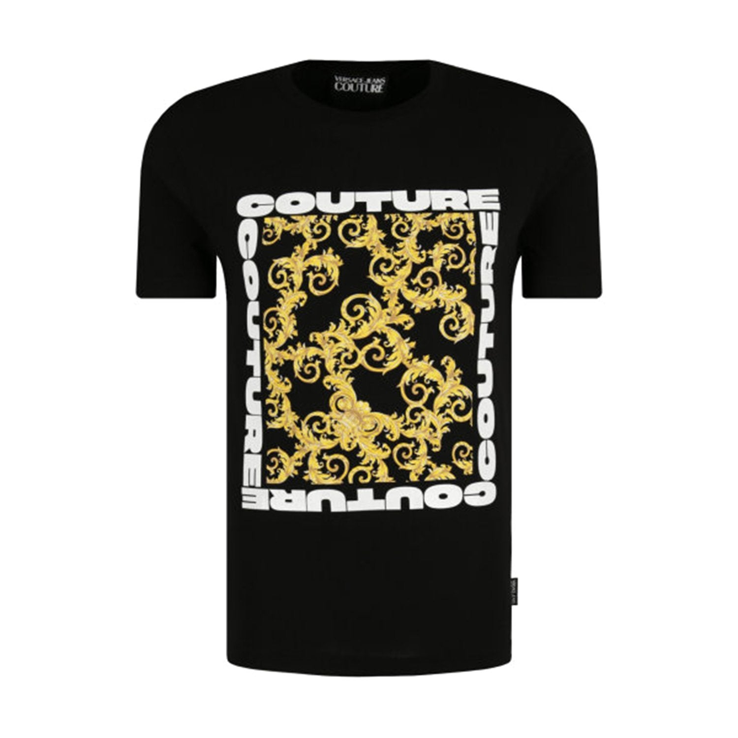 Versace Square Logo Couture T-Shirt - Black - B3GUB7K130294899 899 M